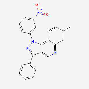 molecular formula C23H16N4O2 B2427478 7-甲基-1-(3-硝基苯基)-3-苯基-1H-吡唑并[4,3-c]喹啉 CAS No. 901264-25-3