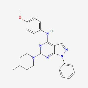 molecular formula C24H26N6O B2427480 N-(4-methoxyphenyl)-6-(4-methylpiperidin-1-yl)-1-phenyl-1H-pyrazolo[3,4-d]pyrimidin-4-amine CAS No. 946297-35-4