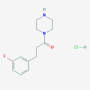 3-(3-Fluorophenyl)-1-(piperazin-1-yl)propan-1-one hydrochloride