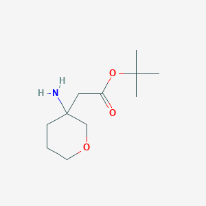 molecular formula C11H21NO3 B2427533 Tert-butyl 2-(3-aminooxan-3-yl)acetate CAS No. 1889428-10-7