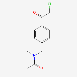 molecular formula C12H14ClNO2 B2427535 N-{[4-(2-chloroacetyl)phenyl]methyl}-N-methylacetamide CAS No. 851903-39-4
