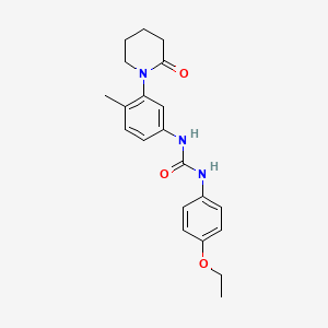 molecular formula C21H25N3O3 B2427544 1-(4-Ethoxyphenyl)-3-[4-methyl-3-(2-oxopiperidin-1-yl)phenyl]urea CAS No. 1209413-26-2