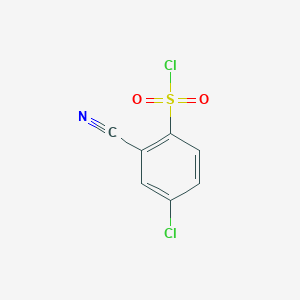 molecular formula C7H3Cl2NO2S B2427550 4-Chloro-2-cyanobenzene-1-sulfonyl chloride CAS No. 1251087-10-1