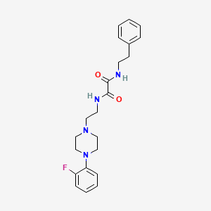 molecular formula C22H27FN4O2 B2427554 N1-(2-(4-(2-fluorophenyl)piperazin-1-yl)ethyl)-N2-phenethyloxalamide CAS No. 1049375-96-3