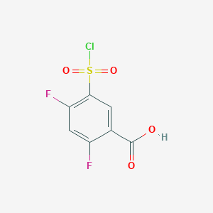 molecular formula C7H3ClF2O4S B2427579 5-(Chlorosulfonyl)-2,4-difluorobenzoic acid CAS No. 53916-70-4
