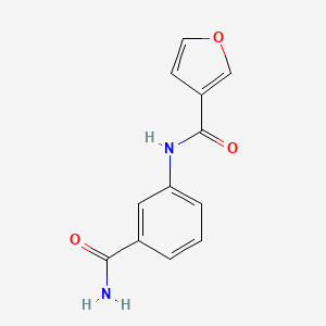 molecular formula C12H10N2O3 B2427589 N-(3-carbamoylphenyl)furan-3-carboxamide CAS No. 923168-23-4