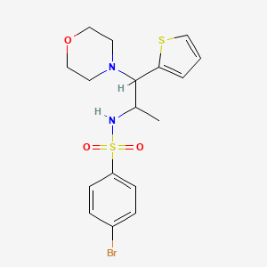 4-bromo-N-(1-morpholino-1-(thiophen-2-yl)propan-2-yl)benzenesulfonamide