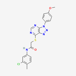 molecular formula C20H17ClN6O2S B2427600 N-(3-chloro-4-methylphenyl)-2-((3-(4-methoxyphenyl)-3H-[1,2,3]triazolo[4,5-d]pyrimidin-7-yl)thio)acetamide CAS No. 863500-37-2