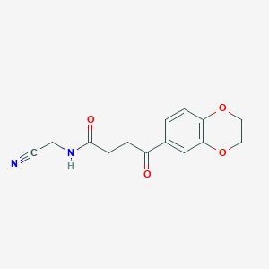 molecular formula C14H14N2O4 B2427602 N-(cyanomethyl)-4-(2,3-dihydro-1,4-benzodioxin-6-yl)-4-oxobutanamide CAS No. 1311623-38-7