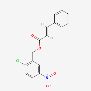 molecular formula C16H12ClNO4 B2427603 (2-氯-5-硝基苯基)甲基 (2E)-3-苯基丙-2-烯酸酯 CAS No. 328263-22-5