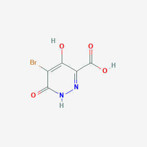 molecular formula C5H3BrN2O4 B2427605 5-Bromo-4-hydroxy-6-oxo-1H-pyridazine-3-carboxylic acid CAS No. 2445792-47-0