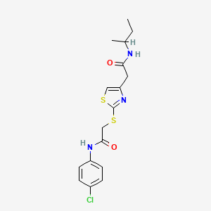 N-(sec-butyl)-2-(2-((2-((4-chlorophenyl)amino)-2-oxoethyl)thio)thiazol-4-yl)acetamide