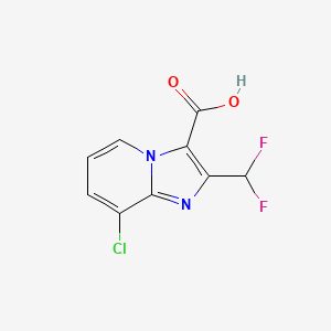 molecular formula C9H5ClF2N2O2 B2427612 8-Chloro-2-(difluoromethyl)imidazo[1,2-a]pyridine-3-carboxylic acid CAS No. 2514942-10-8