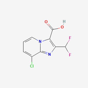 molecular formula C9H5ClF2N2O2 B2427612 8-クロロ-2-(ジフルオロメチル)イミダゾ[1,2-a]ピリジン-3-カルボン酸 CAS No. 2514942-10-8