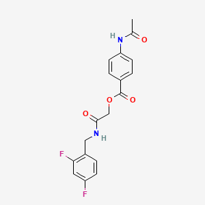 molecular formula C18H16F2N2O4 B2427643 2-[(2,4-Difluorobenzyl)amino]-2-oxoethyl 4-(acetylamino)benzoate CAS No. 1291851-04-1