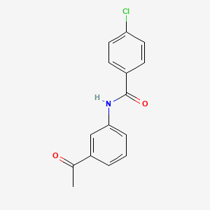 molecular formula C15H12ClNO2 B2427650 N-(3-乙酰苯基)-4-氯苯甲酰胺 CAS No. 223500-13-8