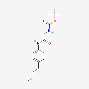 molecular formula C17H26N2O3 B2427653 叔丁基N-[{[(4-丁基苯基)氨基羰基]甲基}氨基甲酸酯 CAS No. 1387534-23-7