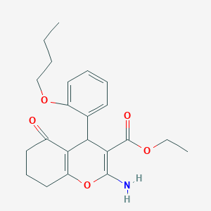 ethyl 2-amino-4-(2-butoxyphenyl)-5-oxo-5,6,7,8-tetrahydro-4H-chromene-3-carboxylate
