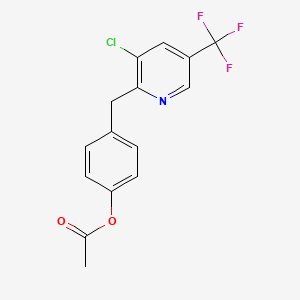 4-{[3-Chloro-5-(trifluoromethyl)-2-pyridinyl]methyl}phenyl acetate