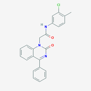 molecular formula C23H18ClN3O2 B2427668 N-(3-chloro-4-methylphenyl)-2-(2-oxo-4-phenylquinazolin-1(2H)-yl)acetamide CAS No. 932320-78-0