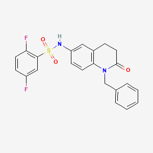 molecular formula C22H18F2N2O3S B2427669 N-(1-benzyl-2-oxo-1,2,3,4-tetrahydroquinolin-6-yl)-2,5-difluorobenzenesulfonamide CAS No. 954614-29-0