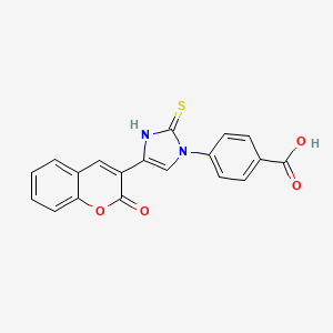 4-[5-(2-oxochromen-3-yl)-2-sulfanylidene-1H-imidazol-3-yl]benzoic acid