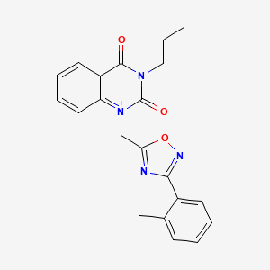 molecular formula C21H20N4O3 B2427676 1-{[3-(2-Methylphenyl)-1,2,4-oxadiazol-5-yl]methyl}-3-propyl-1,2,3,4-tetrahydroquinazoline-2,4-dione CAS No. 2319877-66-0