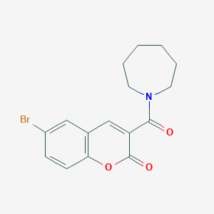 molecular formula C16H16BrNO3 B2427682 3-(azepane-1-carbonyl)-6-bromo-2H-chromen-2-one CAS No. 313648-95-2