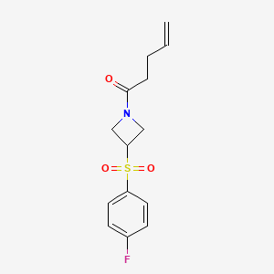 1-(3-((4-Fluorophenyl)sulfonyl)azetidin-1-yl)pent-4-en-1-one