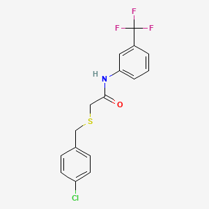 2-[(4-chlorobenzyl)sulfanyl]-N-[3-(trifluoromethyl)phenyl]acetamide