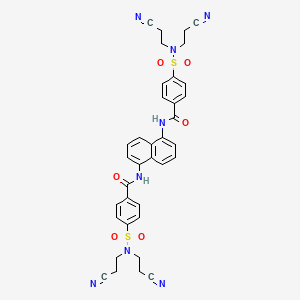 4-[bis(2-cyanoethyl)sulfamoyl]-N-[5-[[4-[bis(2-cyanoethyl)sulfamoyl]benzoyl]amino]naphthalen-1-yl]benzamide