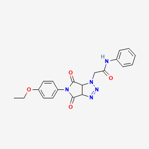 2-(5-(4-ethoxyphenyl)-4,6-dioxo-4,5,6,6a-tetrahydropyrrolo[3,4-d][1,2,3]triazol-1(3aH)-yl)-N-phenylacetamide