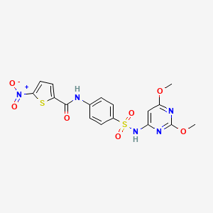 molecular formula C17H15N5O7S2 B2427746 N-[4-[(2,6-dimethoxypyrimidin-4-yl)sulfamoyl]phenyl]-5-nitrothiophene-2-carboxamide CAS No. 307505-10-8