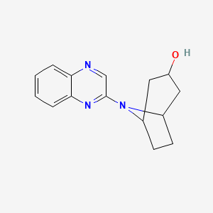 molecular formula C15H17N3O B2427771 8-(喹喔啉-2-基)-8-氮杂双环[3.2.1]辛烷-3-醇 CAS No. 1274576-82-7