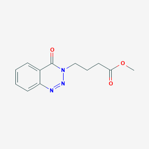 molecular formula C12H13N3O3 B2427792 methyl 4-(4-oxobenzo[d][1,2,3]triazin-3(4H)-yl)butanoate CAS No. 929972-09-8