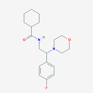 molecular formula C19H27FN2O2 B2427803 N-(2-(4-氟苯基)-2-吗啉乙基)环己烷甲酰胺 CAS No. 941940-89-2