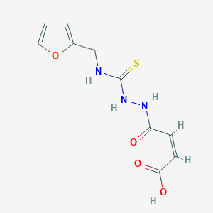 molecular formula C10H11N3O4S B2427811 (Z)-4-[2-(呋喃-2-基甲基氨基硫代甲酰)肼基]-4-氧代丁-2-烯酸 CAS No. 342780-60-3