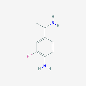 molecular formula C8H11FN2 B2427812 4-(1-氨基乙基)-2-氟苯胺 CAS No. 1030428-04-6
