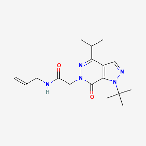 molecular formula C17H25N5O2 B2427815 N-allyl-2-(1-(tert-butyl)-4-isopropyl-7-oxo-1H-pyrazolo[3,4-d]pyridazin-6(7H)-yl)acetamide CAS No. 1171321-59-7