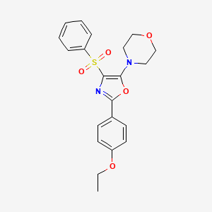 molecular formula C21H22N2O5S B2427816 4-[4-(Benzolsulfonyl)-2-(4-ethoxyphenyl)-1,3-oxazol-5-yl]morpholin CAS No. 823829-06-7