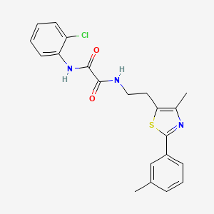 molecular formula C21H20ClN3O2S B2427818 N1-(2-chlorophenyl)-N2-(2-(4-methyl-2-(m-tolyl)thiazol-5-yl)ethyl)oxalamide CAS No. 894018-36-1