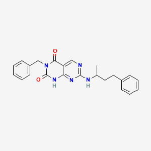 molecular formula C23H23N5O2 B2427819 3-苄基-7-((4-苯基丁-2-基)氨基)嘧啶并[4,5-d]嘧啶-2,4(1H,3H)-二酮 CAS No. 1396857-69-4