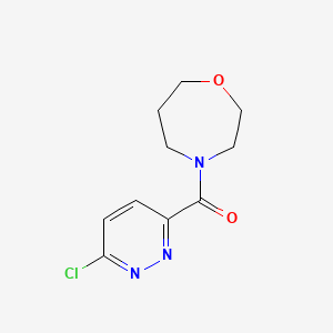 molecular formula C10H12ClN3O2 B2427821 (6-氯吡哒嗪-3-基)-(1,4-恶杂环戊烷-4-基)甲酮 CAS No. 1343144-27-3