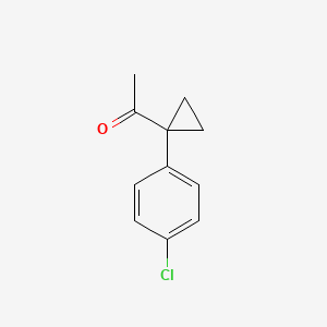 molecular formula C11H11ClO B2427829 1-(1-(4-クロロフェニル)シクロプロピル)エタン-1-オン CAS No. 1017388-59-8