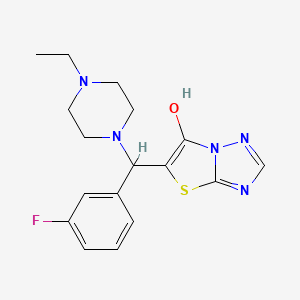 molecular formula C17H20FN5OS B2427834 5-((4-乙基哌嗪-1-基)(3-氟苯基)甲基)噻唑并[3,2-b][1,2,4]三唑-6-醇 CAS No. 868219-99-2