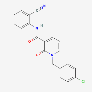 molecular formula C20H14ClN3O2 B2427836 1-(4-chlorobenzyl)-N-(2-cyanophenyl)-2-oxo-1,2-dihydropyridine-3-carboxamide CAS No. 946247-27-4