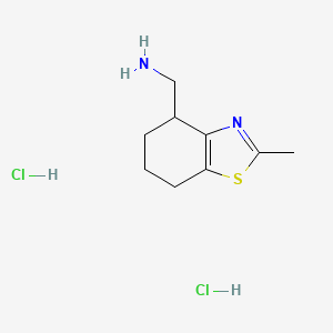 molecular formula C9H16Cl2N2S B2427843 (2-甲基-4,5,6,7-四氢-1,3-苯并噻唑-4-基)甲胺；二盐酸盐 CAS No. 2402830-09-3