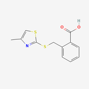 2-{[(4-Methyl-1,3-thiazol-2-yl)sulfanyl]methyl}benzoic acid