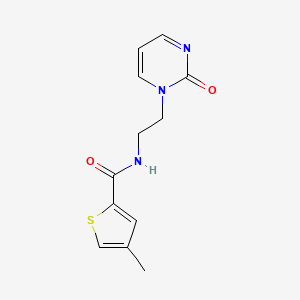 4-Methyl-N-[2-(2-oxopyrimidin-1-yl)ethyl]thiophene-2-carboxamide
