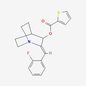 2-[(Z)-(2-fluorophenyl)methylidene]-1-azabicyclo[2.2.2]oct-3-yl 2-thiophenecarboxylate